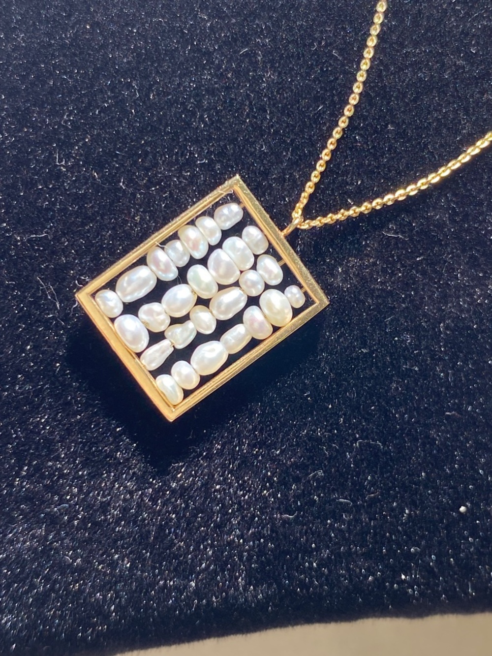 WWAKE 14k Pearl Small Weaving Pendant Necklace - Picture 6 of 8